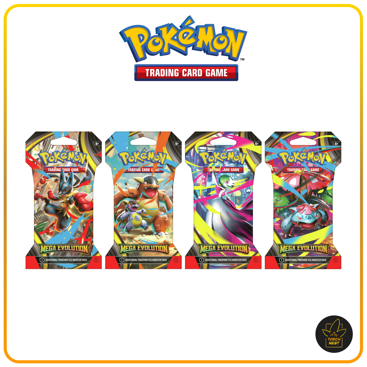 Pokmon TCG: Mega Evolution Sleeved Booster Pack Torch Nest Pokmon TCG: Mega Evolution Sleeved Booster Pack Torch Nest