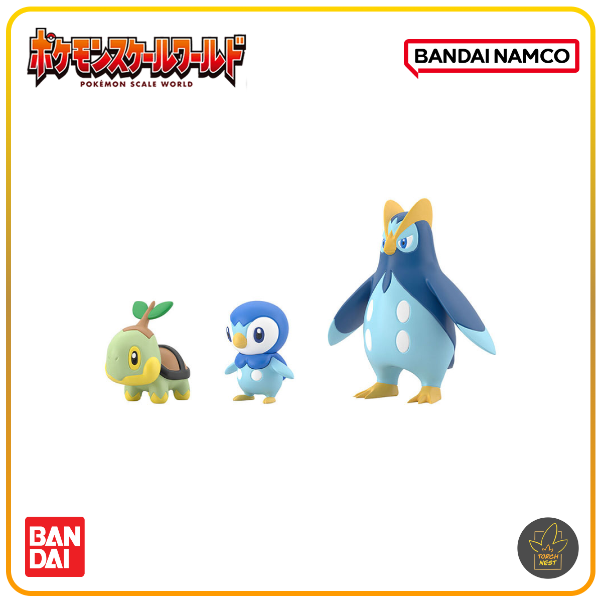 Pokemon Scale World 19 Sinnoh Region Turtwig & Piplup & Prinplup