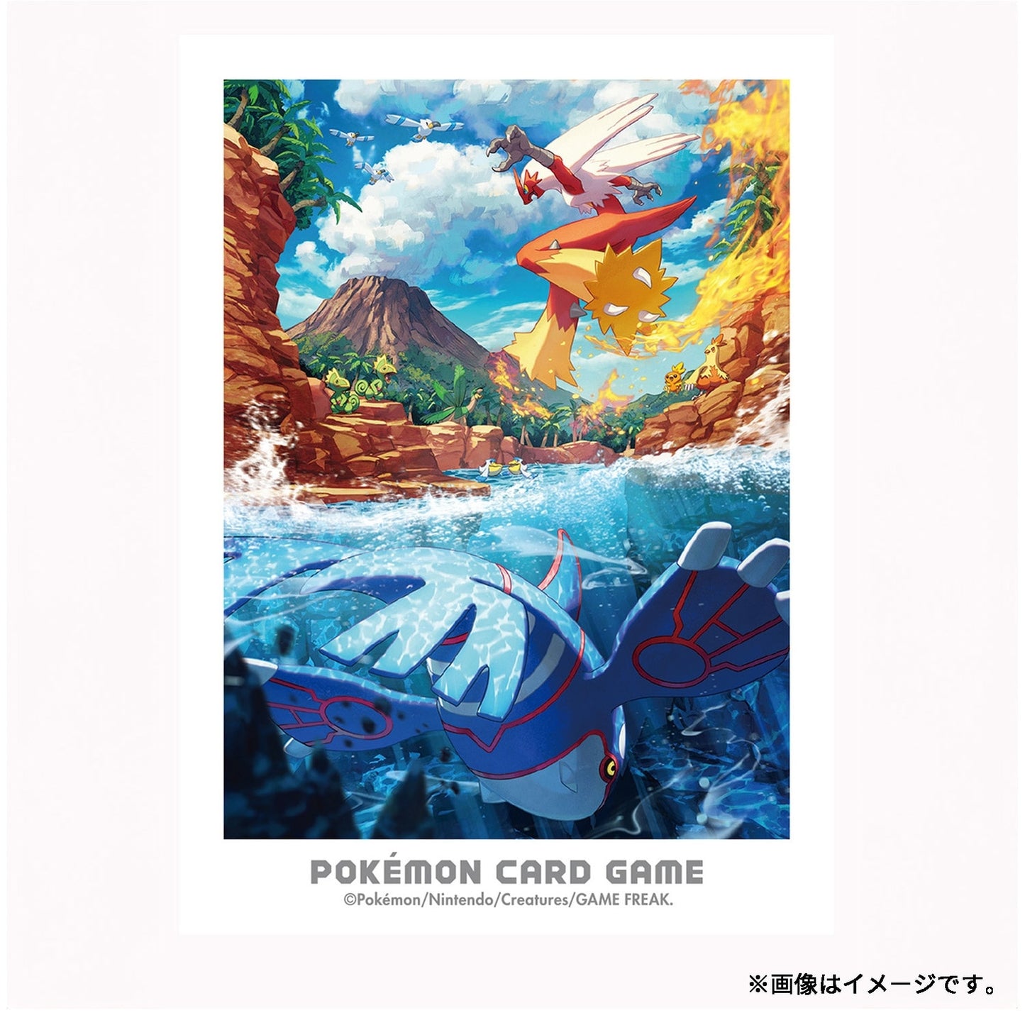 Pokemon TCG Card Sleeves - Hoenn Adventure - Kyogre and Blaziken