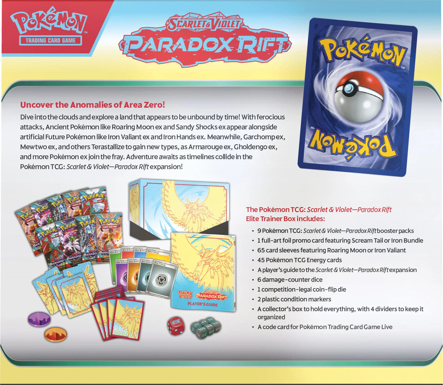 Pokémon TCG: Scarlet & Violet - Paradox Rift Elite Trainer Box (Roaring Moon)