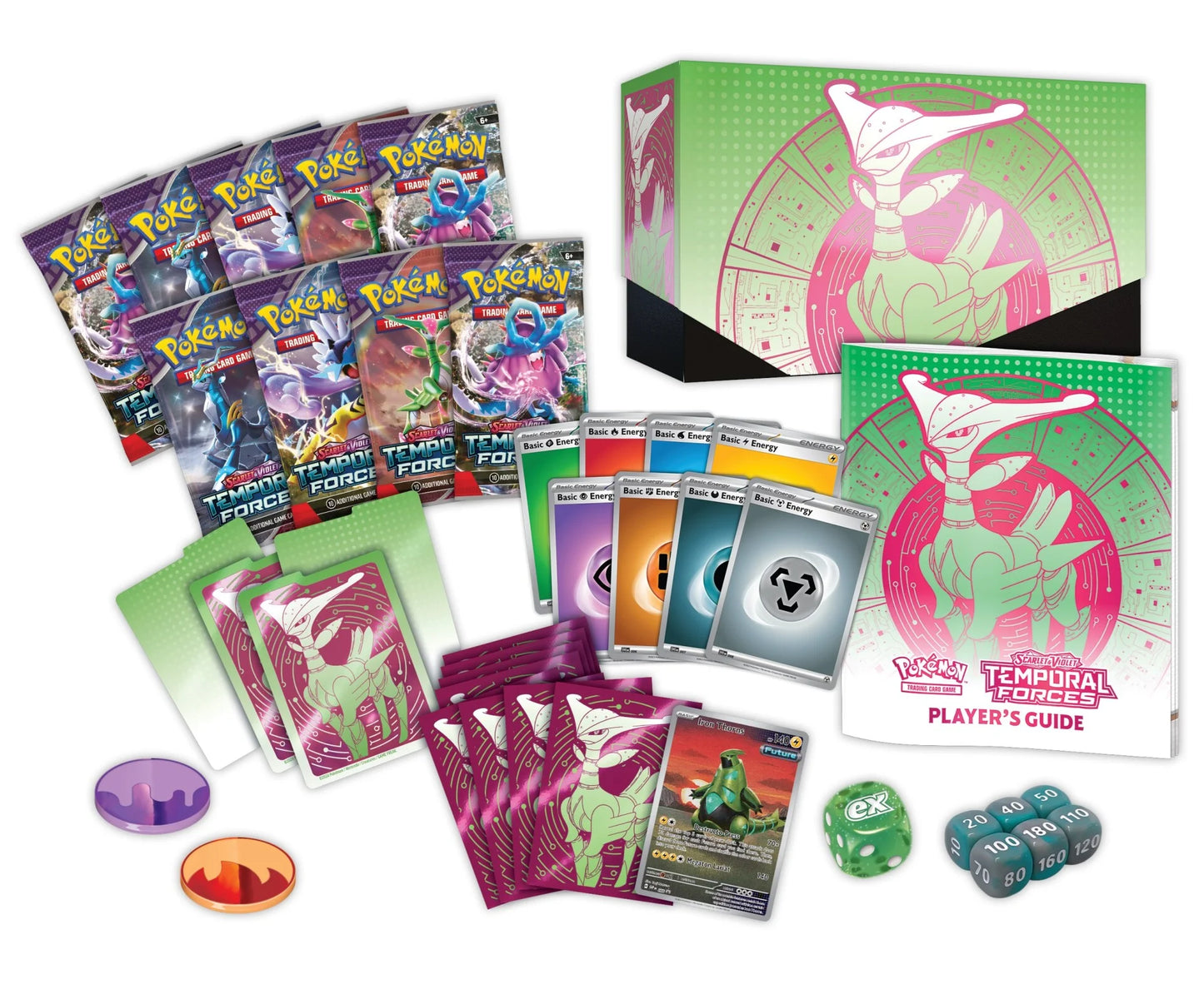 Pokémon TCG: Scarlet & Violet - Temporal Forces Elite Trainer Box (Iron Leaves)