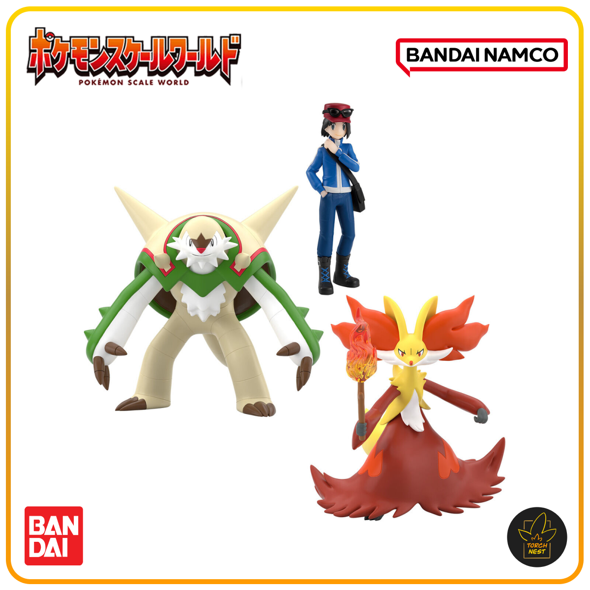 [PRE-ORDER] Pokemon Scale World Kalos Region Calem & Chesnaught & Delphox