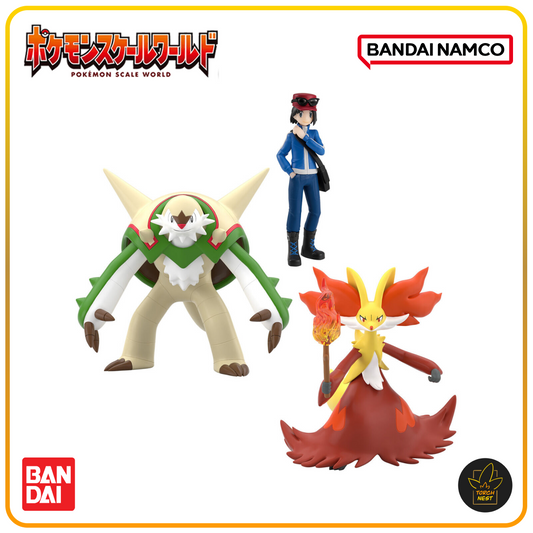 [PRE-ORDER] Pokemon Scale World Kalos Region Calem & Chesnaught & Delphox
