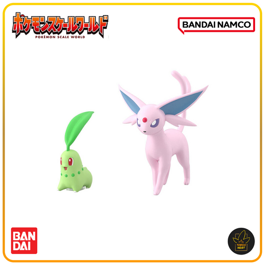 Pokemon Scale World 11 Johto Region Chikorita and Espeon